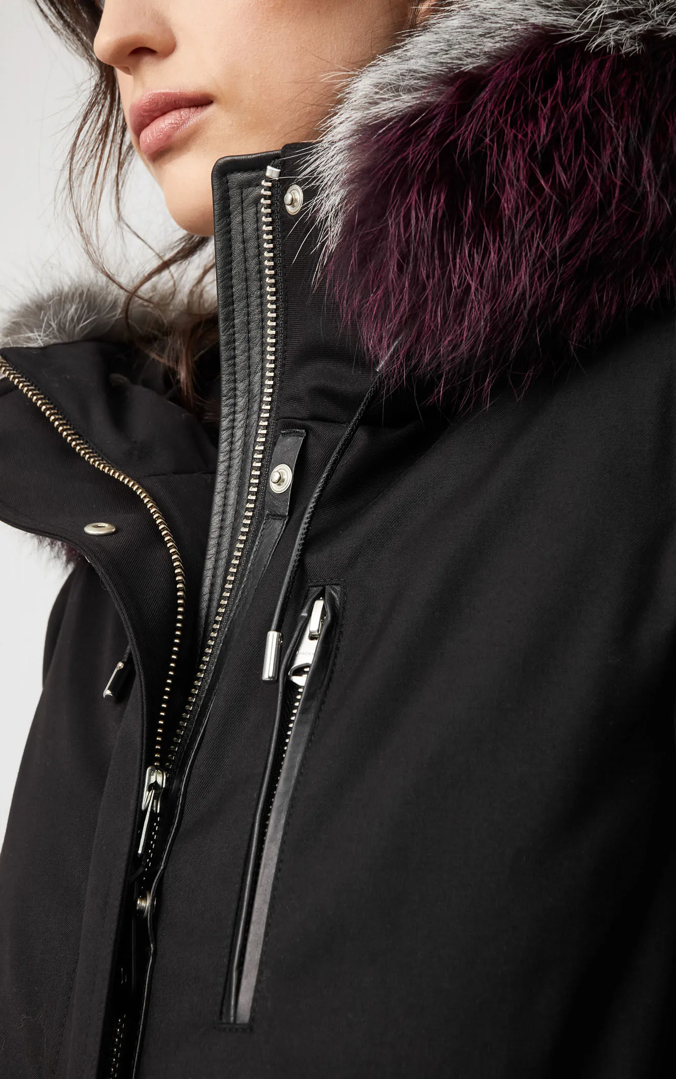 Women's Hybrid Parka Jacket - Softshell Insulated Winter Coat Black Five Oceans Garment Women's Hybrid Parka Jacket - Softshell Insulated Winter Coat Black - Image 3