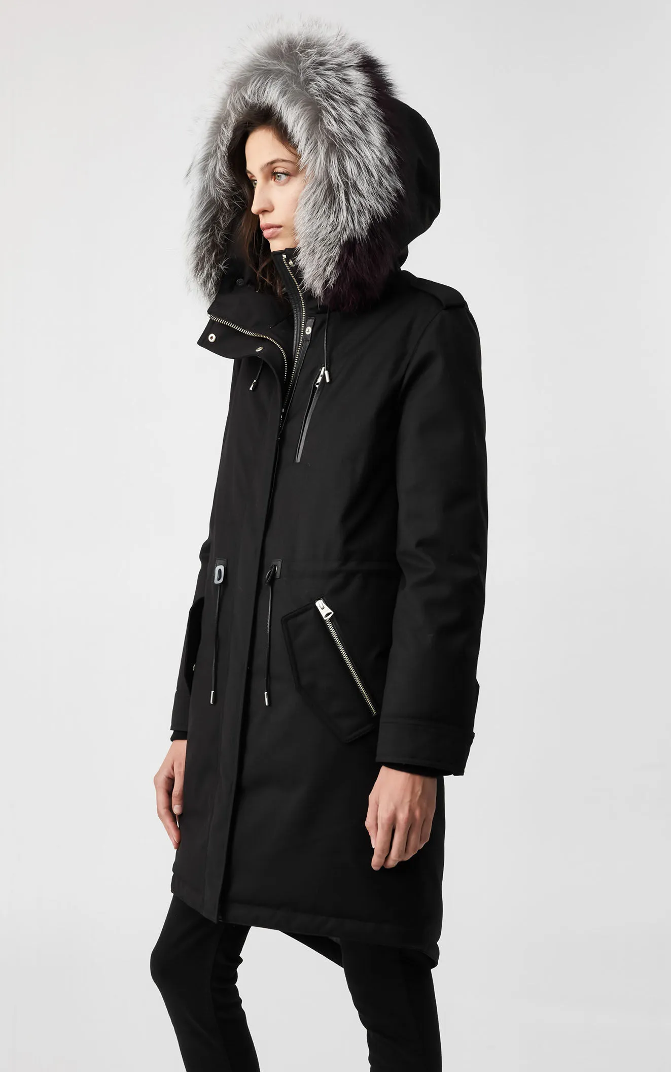 Women's Hybrid Parka Jacket - Softshell Insulated Winter Coat Black Five Oceans Garment Women's Hybrid Parka Jacket - Softshell Insulated Winter Coat Black - Image 8