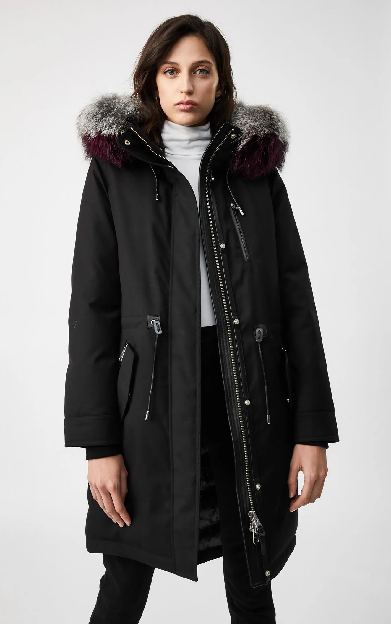 Women's Hybrid Parka Jacket - Softshell Insulated Winter Coat Black Five Oceans Garment Women's Hybrid Parka Jacket - Softshell Insulated Winter Coat Black
