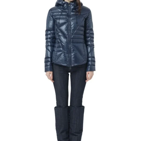 Women's Insulated Puffer Jacket - Synthetic Fill Winter Coat Navy