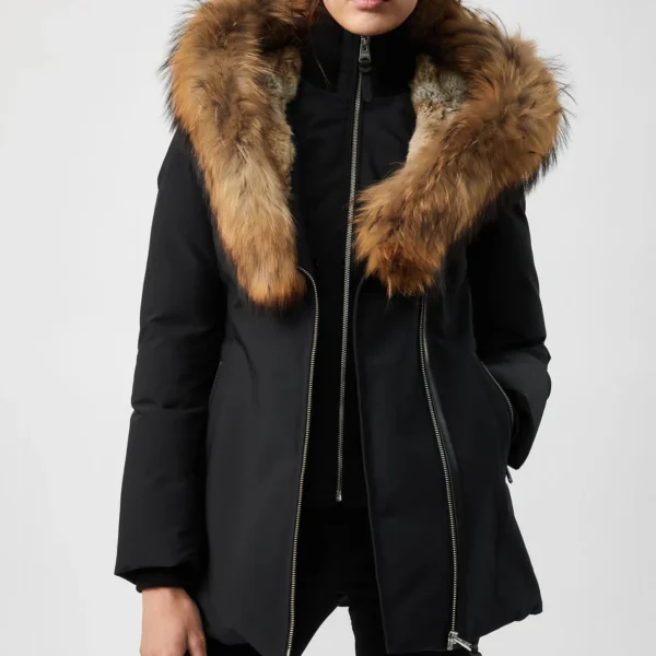 Women's Lightweight Packable Parka - Travel Winter Jacket Compressible Black