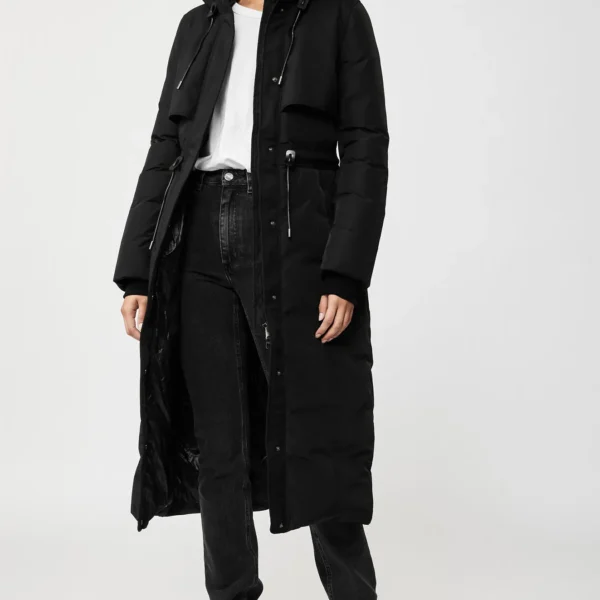 Women's Modern Urban Parka - City Street Winter Coat Slim Fit Burgundy