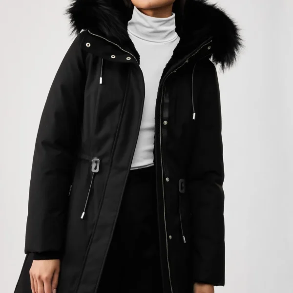 Women's Mountain Parka Jacket - Expedition Grade Hiking Winter Coat Black