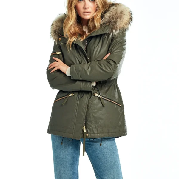 Women's Performance Parka - Moisture Wicking Winter Jacket Green