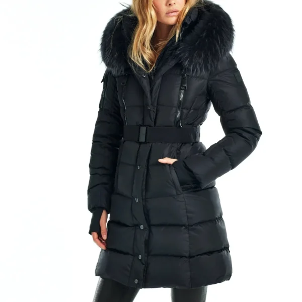 Women's Practical Puffer Jacket - Functional Winter Coat Black