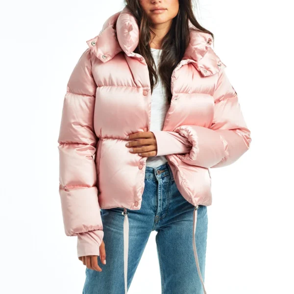 Women's Premium Down Puffer Jacket - 700 Fill Power Cold Weather Coat Pink