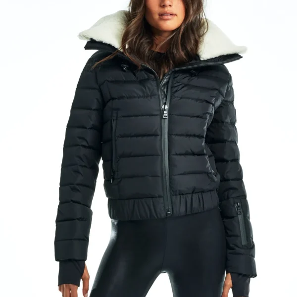 Women's Prestige Puffer Jacket - Elite Down Coat Black