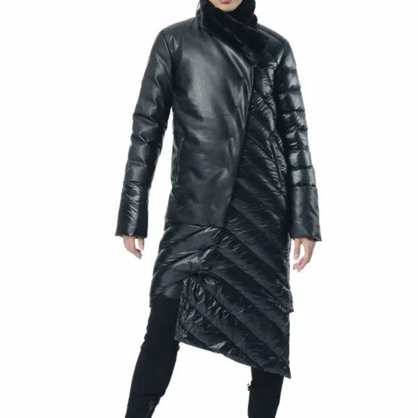 Women's Recycled Puffer Jacket - Made from Bottles Down Coat Grey
