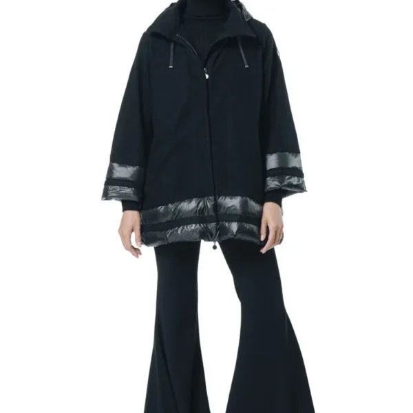 Women's Slim Fit Parka - Urban Style Quilted Winter Jacket Black