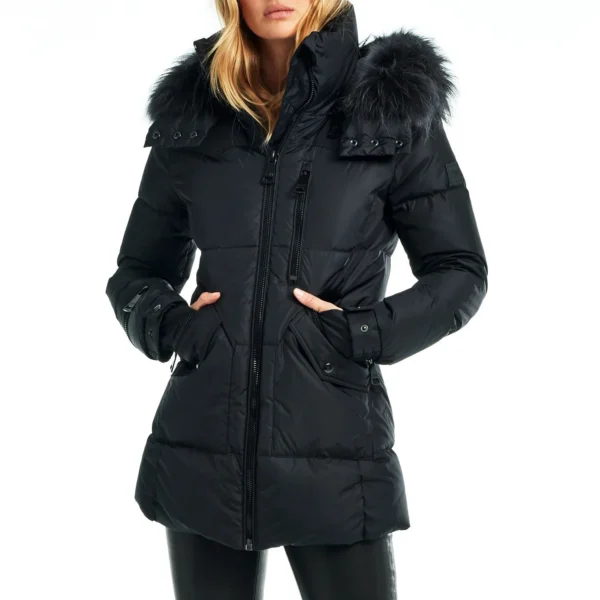 Women's Special Edition Puffer Jacket - Collector Winter Coat Black