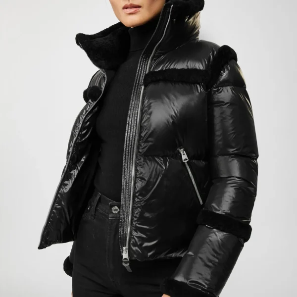 Women's Stable Puffer Jacket - Secure Down Coat Black