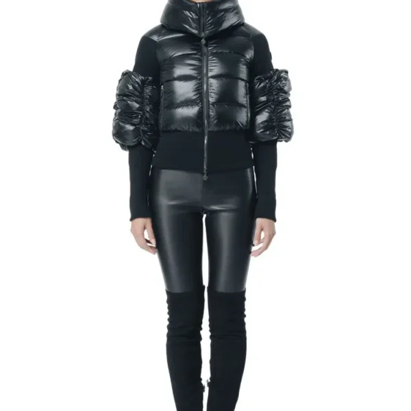 Women's Thermal Puffer Jacket - Heat Retention Winter Jacket Black