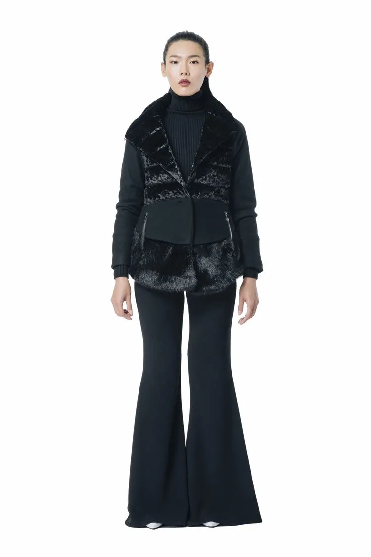 Women's Traditional Puffer Jacket - Classic Quilted Down Coat Navy Five Oceans Garment Women's Traditional Puffer Jacket - Classic Quilted Down Coat Navy