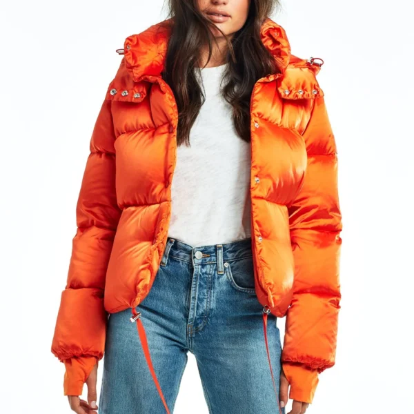 Women's Trendy Puffer Jacket - Fashion-Forward Winter Coat Red