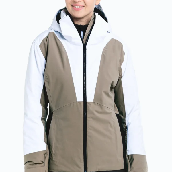 Women's Windproof Ski Jacket - Storm Shell Winter Coat Gray