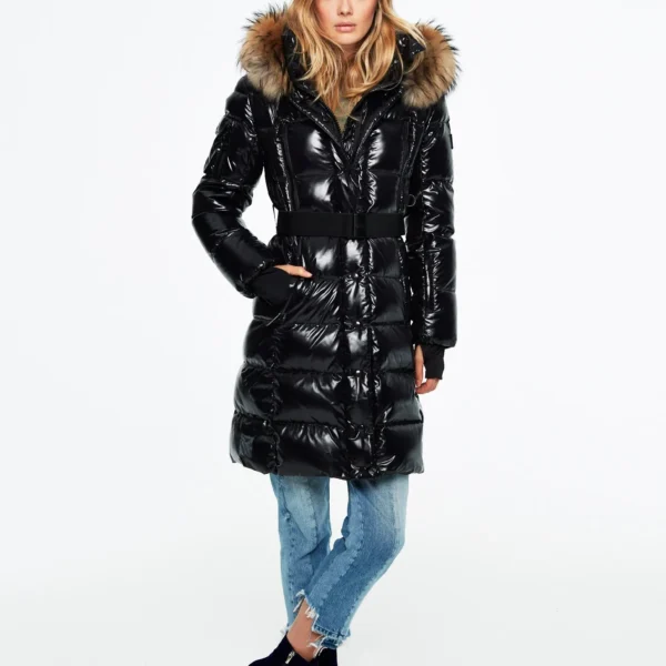 Women's Winter Puffer Jacket - Cold Season Down Coat Black